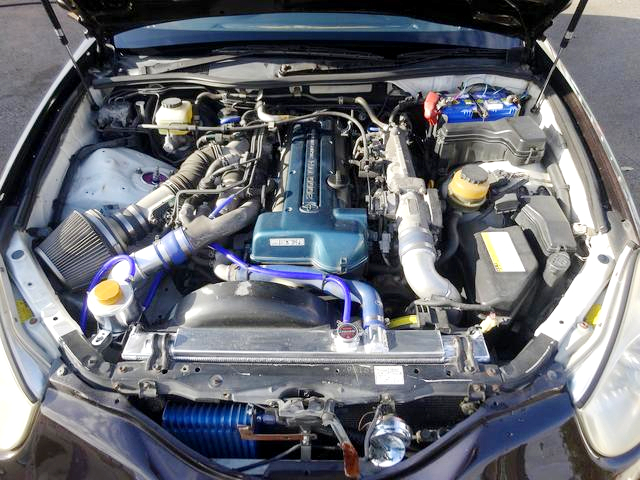 2JZ-GTE Twin turbo engine.