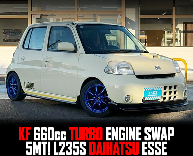 KF 660cc TURBO ENGINE swapped L235S DAIHATSU ESSE of 5MT.