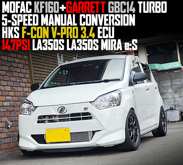 MOFAC KF160 With GARRETT GBC14 TURBO, 5-SPEED MANUAL CONVERSION, HKS F-CON V-PRO 3.4 ECU, in the LA350S LA350S MIRA eS.