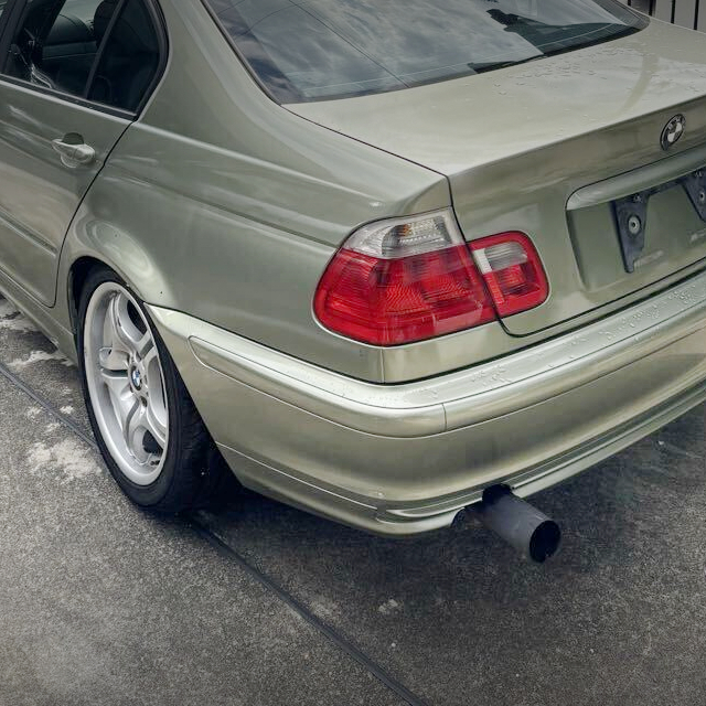 Exhaust muffler of E46 BMW 318i.