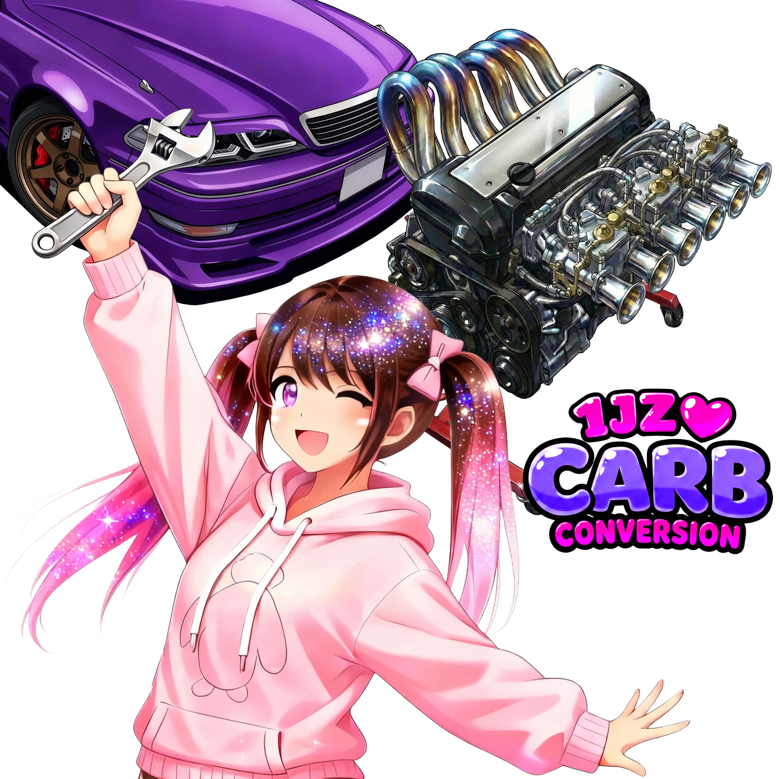 1JZ改キャブ仕様 JZX100マークII ＆ PINKちゃん