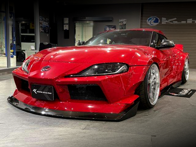 Front exterior of KUHL RACING 90R-GTWR SPEC-D WIDEBODY DB06 SUPRA RZ.