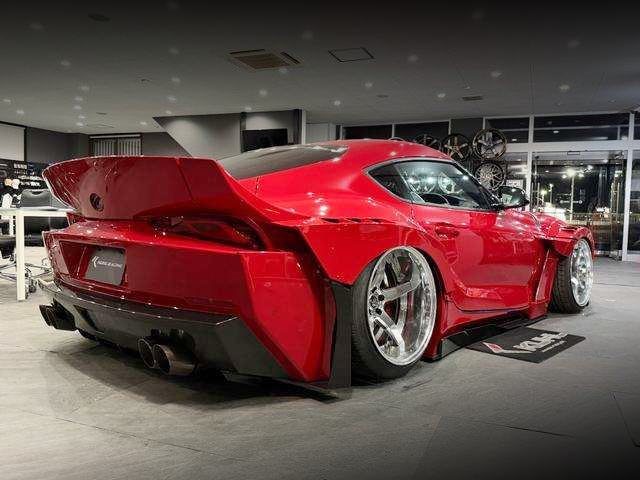 Rear exterior of KUHL RACING 90R-GTWR SPEC-D WIDEBODY DB06 SUPRA RZ.