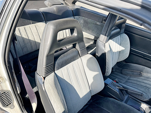 Interior seats of AE86 COROLLA LEVIN GT APEX.