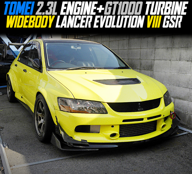 TOMEI 2.3L ENGINE With GT1000 TURBINE in the WIDEBODY LANCER EVOLUTION VIII GSR.