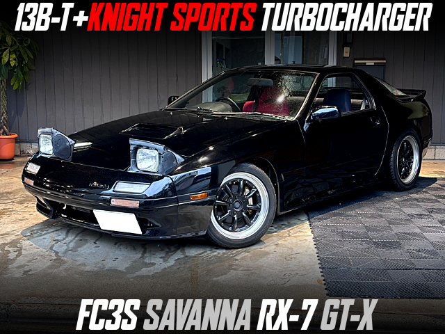 13B-T with KNIGHT SPORTS TURBOCHARGER in the FC3S SAVANNA RX-7 GT-X.