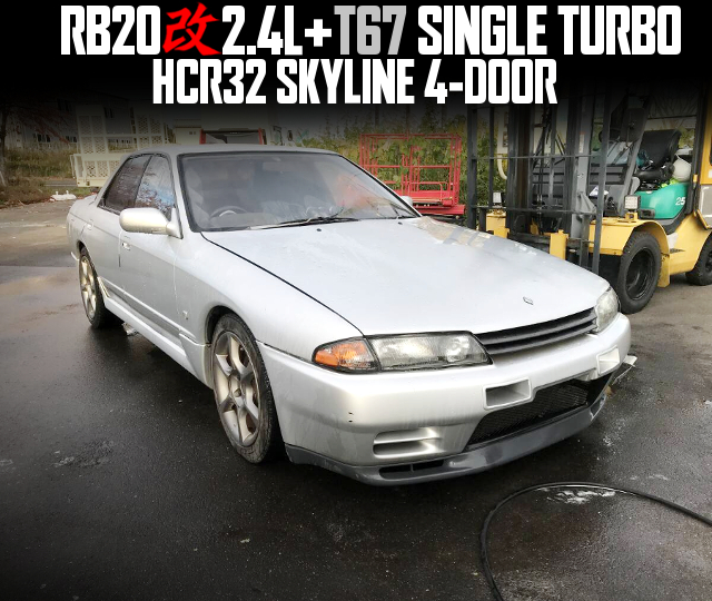 RB20 2.4L stroker and T67 single turbo in the HCR32 SKYLINE 4-DOOR.