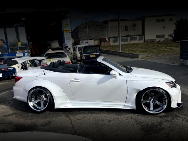 Side exterior of RocketBunny With LEXON WIDEBODY GSE20 LEXUS IS250C VERSION L.