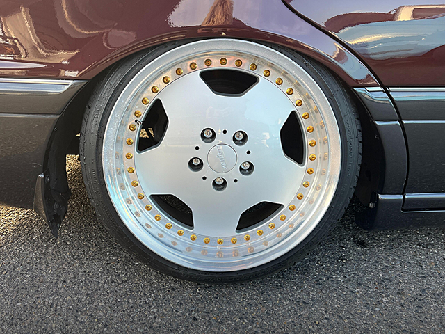 Aftermarket rim.