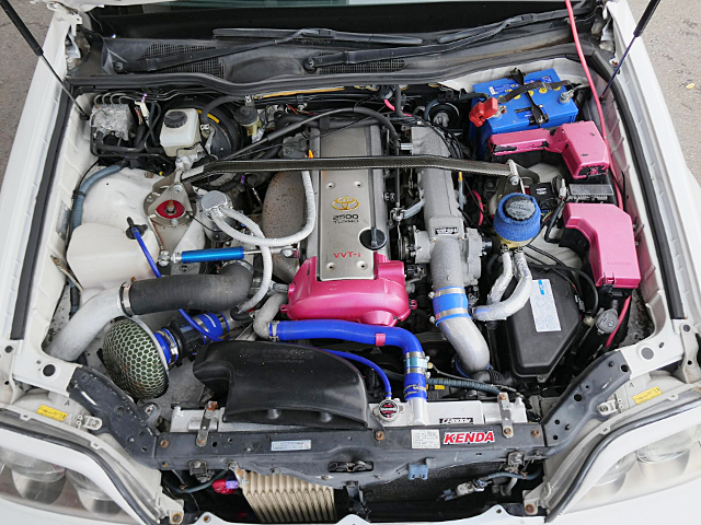 VVT-i 1JZ-GTE turbo engine.