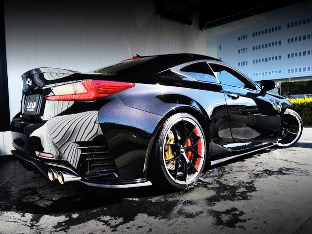Rear exterior of GSC10 LEXUS RC350 F SPORT.