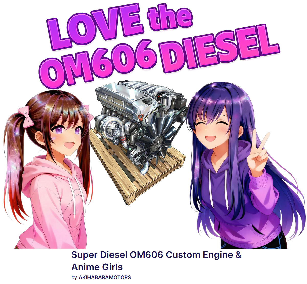 Super Diesel OM606 Custom Engine & Anime Girls.
