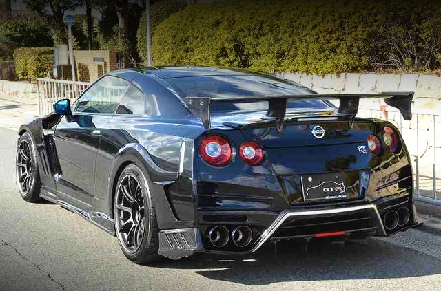 Rear exterior of R35 NISSAN GT-R BLACK EDITION.