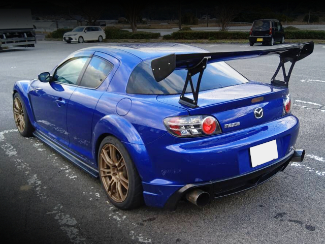 Rear exterior of SE3P MAZDA RX-8.