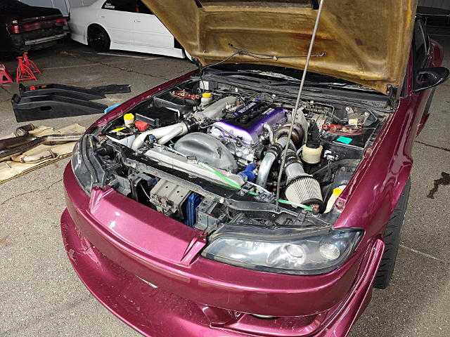Hood open S15 SILVIA SPEC-R.