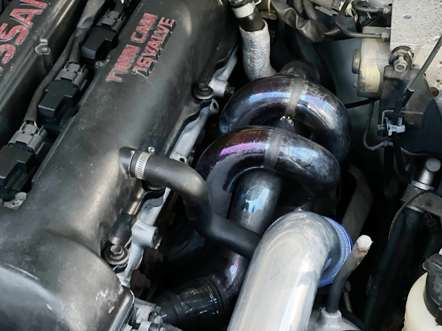 Exhaust manifold on SR20DET.