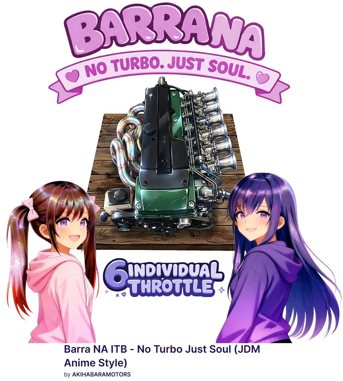 6連スロットル＆社外エキマニ仕様のFORD BARRAエンジン