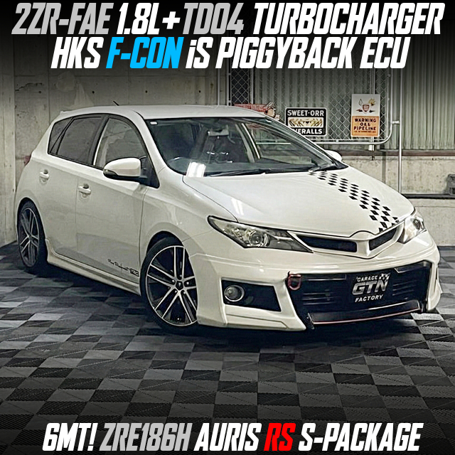 2ZR-FAE 1.8L With TD04 TURBOCHARGER, HKS F-CON iS PIGGYBACK ECU, in the ZRE186H AURIS RS S-PACKAGE of 6MT.