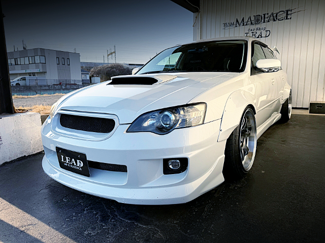 Front exterior of Battle Works WIDEBODY BP5 LEGACY TOURING WAGON 2.0GT SPEC B.