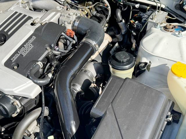 Turbocharged RB20DE engine.