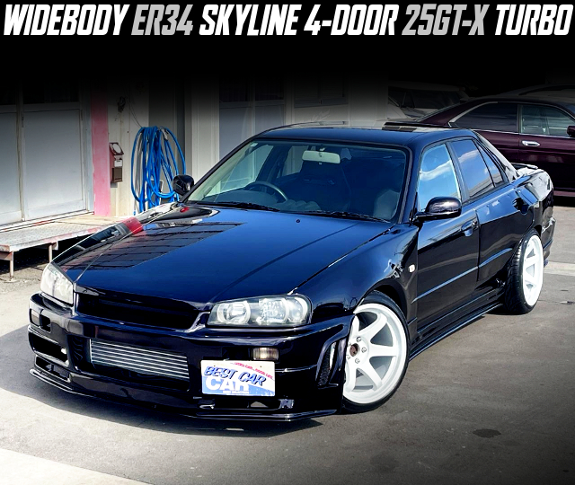 WIDEBODY ER34 SKYLINE 4-DOOR 25GT-X TURBO.