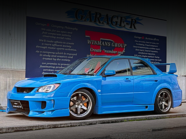 Front exterior of CHARGE SPEED WIDEBODY GDB IMPREZA WRX STI SPEC C V LIMITED 2005.