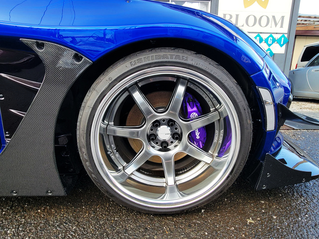 Front Rim of HKS WIDEBODY ZN8 TOYOTA GR86 RZ.