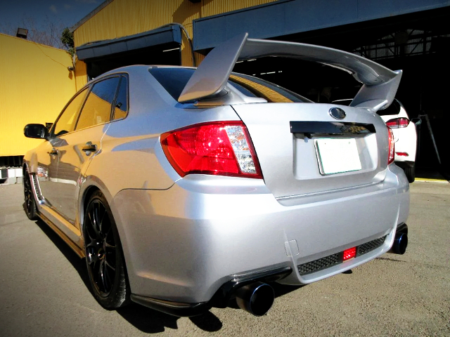 Rear exterior of GVF IMPREZA WRX STI A-LINE.