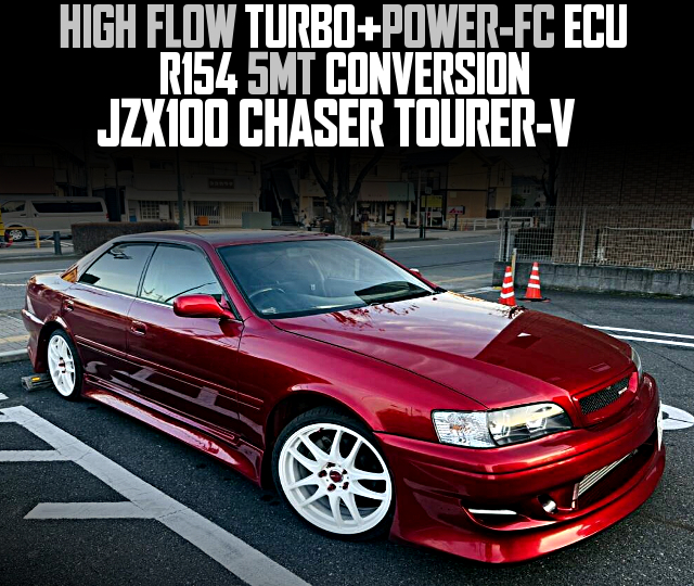HIGH FLOW TURBO and POWER-FC ECU, R154 5MT CONVERSION, in the JZX100 CHASER TOURER-V.