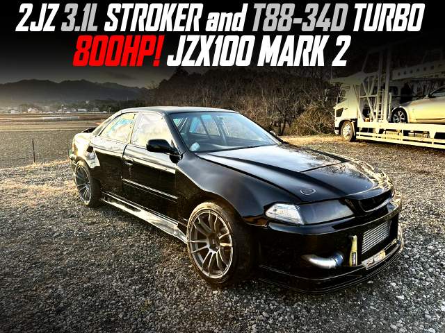 2JZ 3.1L STROKER and T88-34D TURBO at 800, in the JZX100 MARK 2.