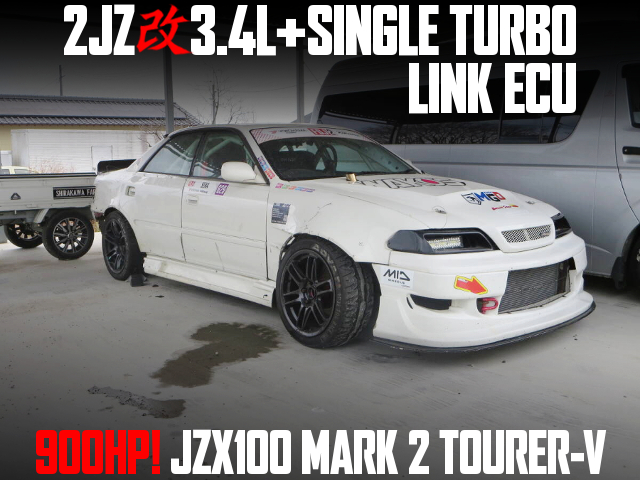 2JZ 3.4L Stroker and SINGLE TURBO, LINK ECU tuned at 900HP, in the JZX100 MARK 2 TOURER-V.