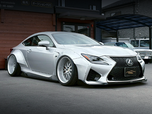 Front exterior of ROCKET BUNNY WIDEBODY USC10 LEXUS RC F.
