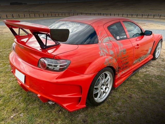 Rear exterior of RE-AMEMIYA DEMO CAR SE3P MAZDA RX-8 TYPE-S.