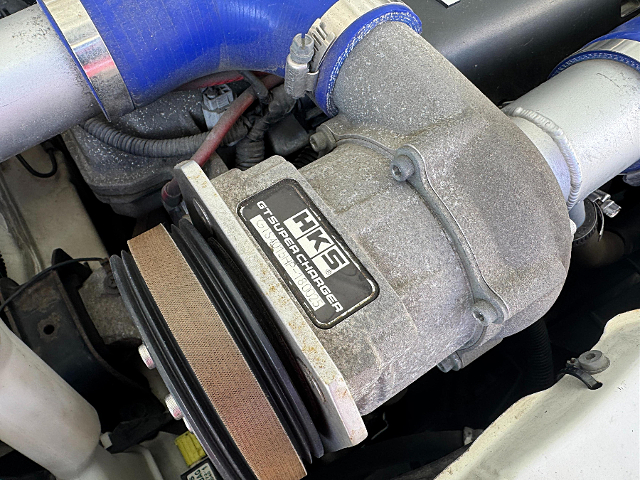 HKS SUPERCHARGER on 1NZ-FE engine.