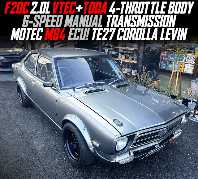 F20C 2.0L VTEC With TODA 4-THROTTLE BODY and 6-SPEED MANUAL TRANSMISSION, MOTEC M84 ECU, in the TE27 COROLLA LEVIN.