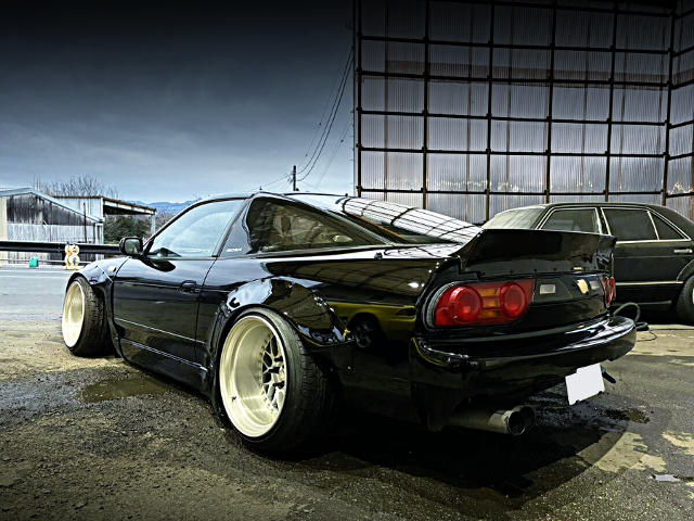 Rear exterior of ROCKET BUNNY Ver.2 WIDEBODY 180SX.