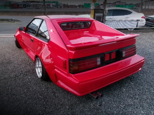 Rear exterior of JDM WORKS WIDEBODY A60 CELICA XX GT.