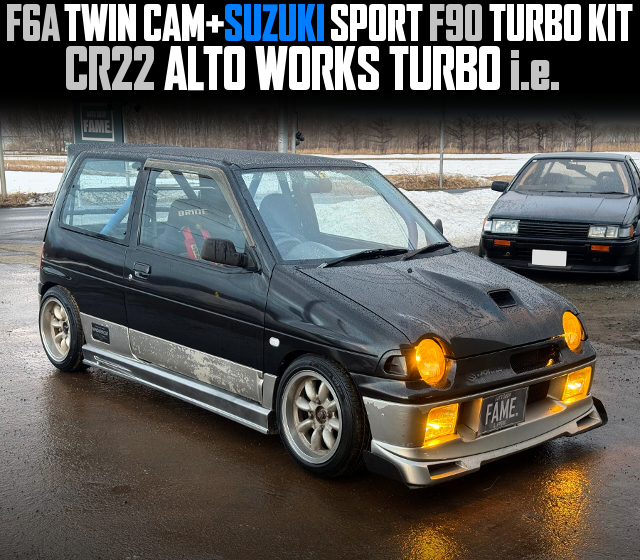 F6A TWIN CAM With SUZUKI SPORT F90 TURBO KIT, in the CR22 ALTO WORKS TURBO i.e.