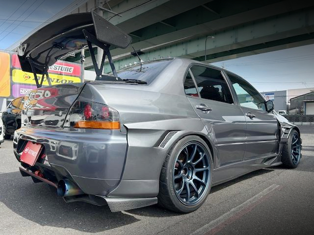 Rear exterior of WIDEBODY LANCER EVOLUTION IX MR GSR.