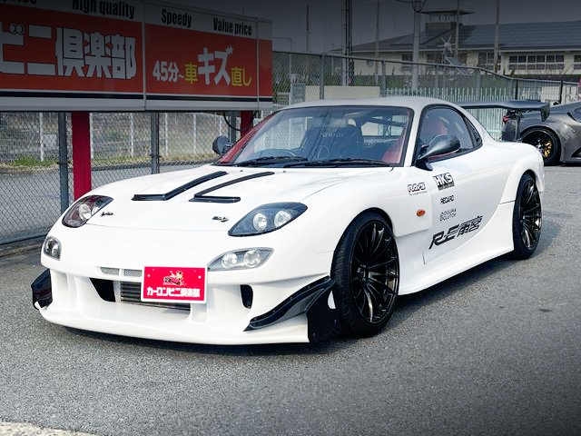 Front exterior of WIDEBODY FD3S RX-7 TYPE-R.