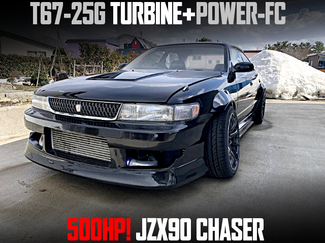 T67-25G TURBINE+POWER-FC at 500HP in the JZX90 CHASER.