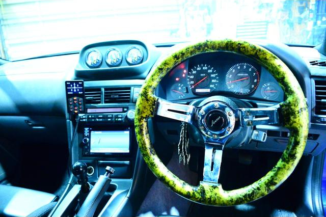 Dashboard of WIDEBODY R34 SKYLINE 4-DOOR GT.