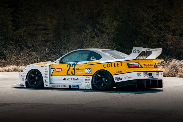 Rear exterior of LB-SUPER SILHOUETTE COMPLETE BODY S15 SILVIA SPEC-R.