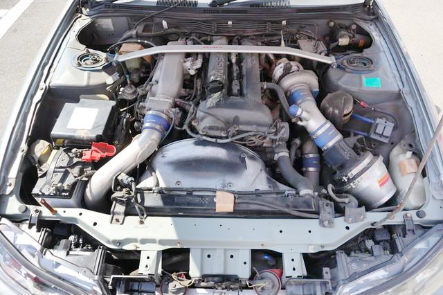 SR20DET With AFTERMARKET SINGLE TURBO.