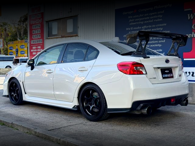 Rear exterior of VAB SUBARU WRX STI.