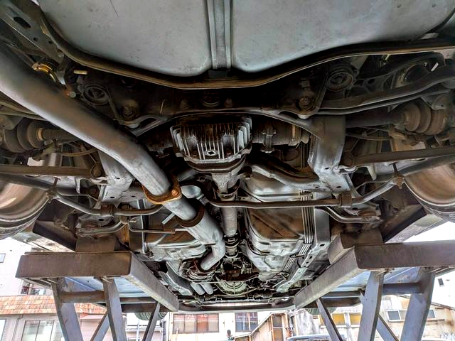 Under floor of ROCKET BUNNY WIDEBODY 180SX.