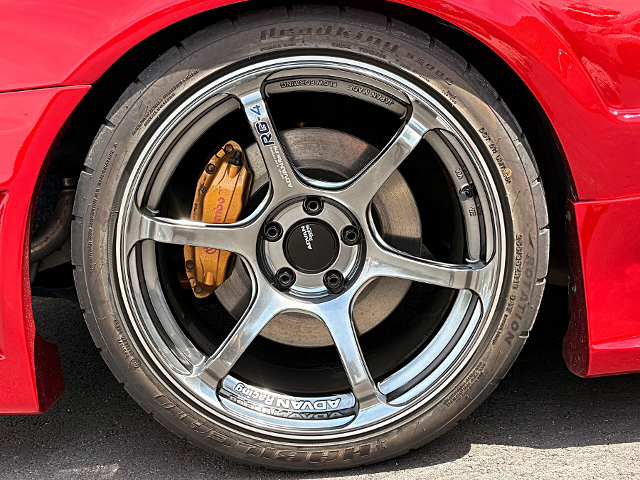 Z33 Brembo Front Caliper installed ER34 SKYLINE 2-DOOR 25GT TURBO.