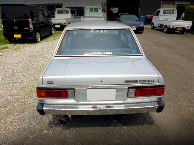 Rear exterior of KE70 COROLLA 4-DOOR.