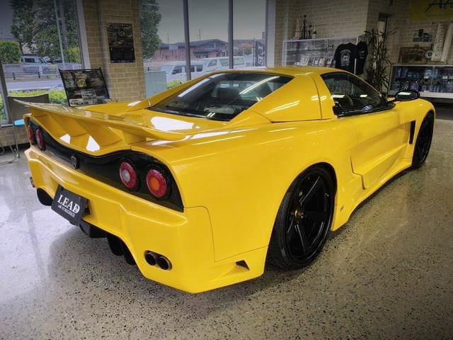 Rear exterior of NA1 Honda NSX with VeilSide Body Kit.
