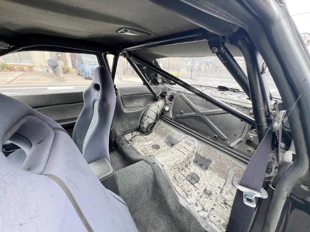 Roll cage of HR32 Skyline 2-Door GT-R Inspired Build.